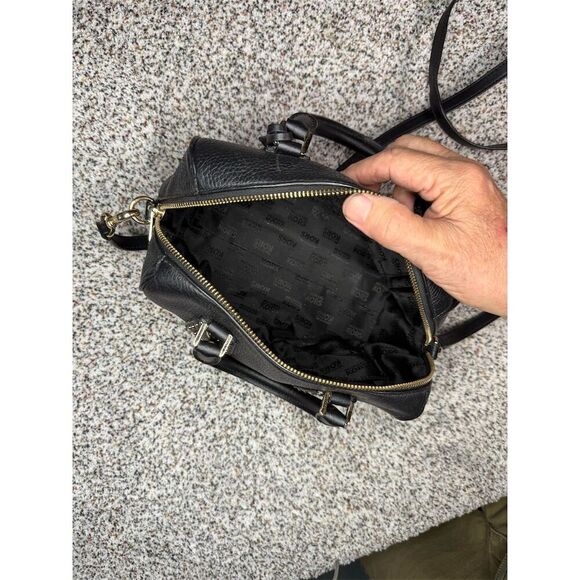 Michael Kors Aria Small Black Studded Satchel Crossbody Handbag - Picture 6 of 11